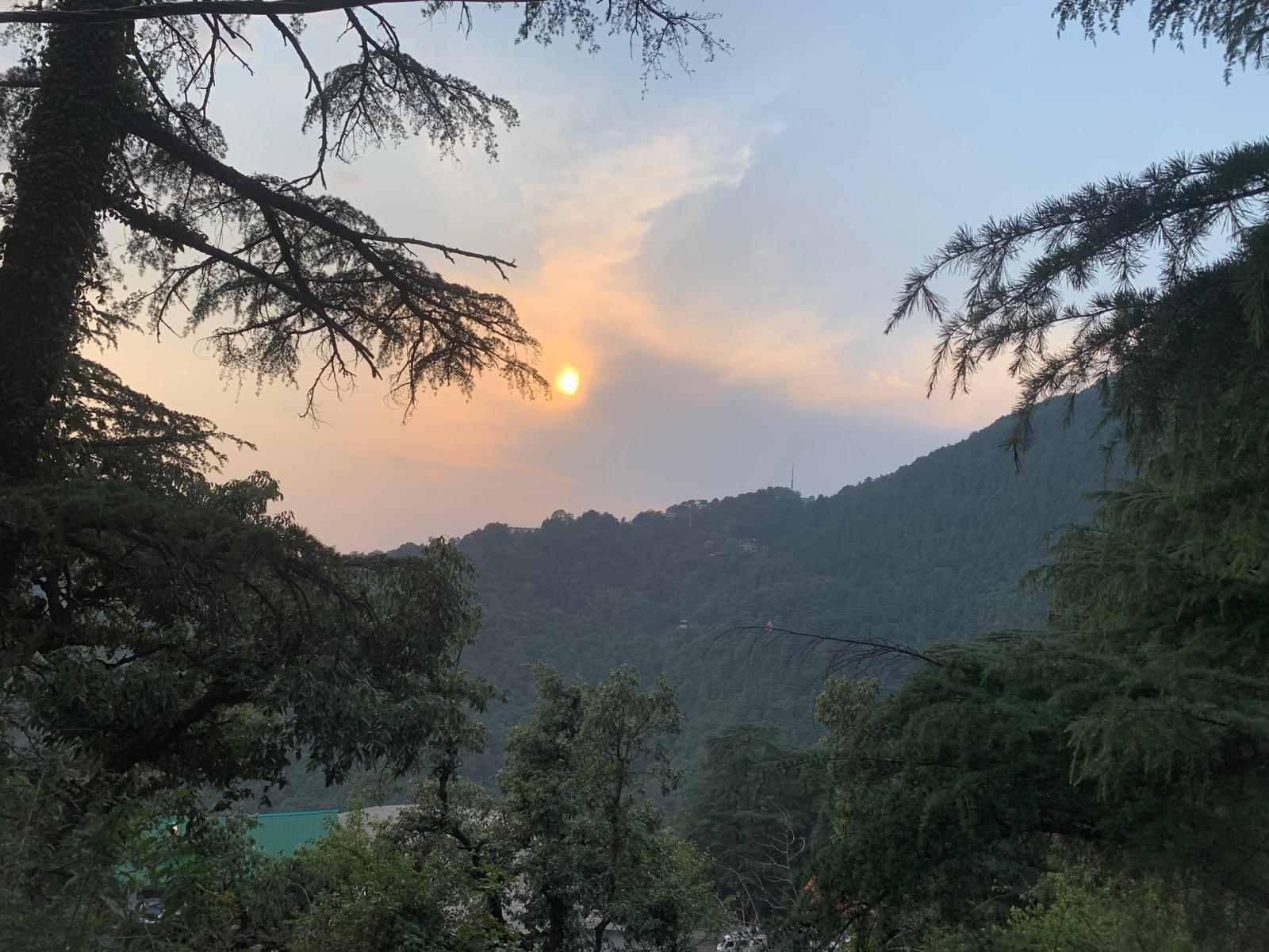 Soleil déformé du retour
